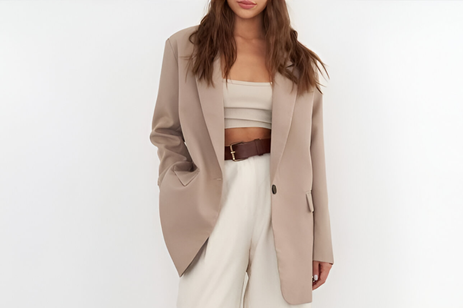 Casual oversized blazer outfit