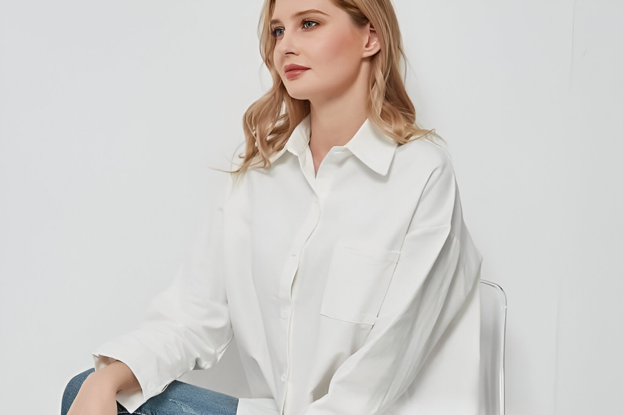 Vintage Casual Oversize Blouse